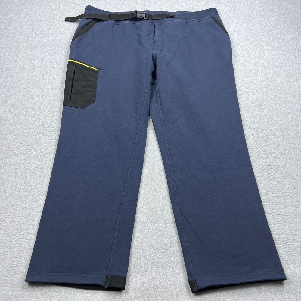 Duluth Trading Tradetek Heavyweight Sweats Cargo Pants Men XXL Blue Belted 50319